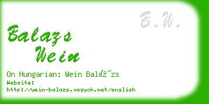 balazs wein business card